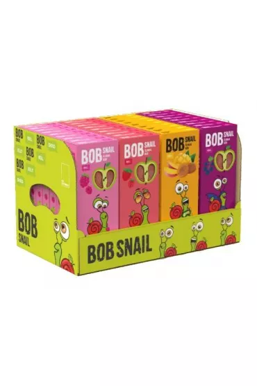 Bob Snail Mix przeksek owocowych (jabko-malina, jabko-truskawka, jabko-czarna porzeczka, mango) 36 x 30 g