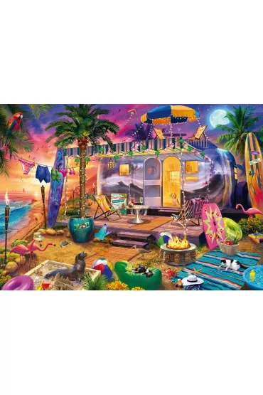 Puzzle 1000 el. PQ Jeff Haynie Mobilny domek na pla�y Schmidt - Jeff Haynie