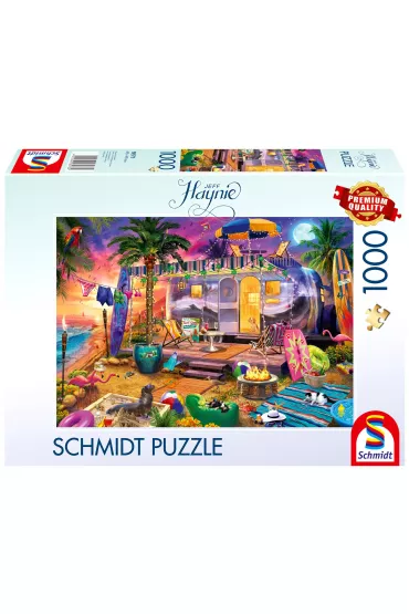 Puzzle 1000 el. PQ Jeff Haynie Mobilny domek na pla�y Schmidt - Jeff Haynie