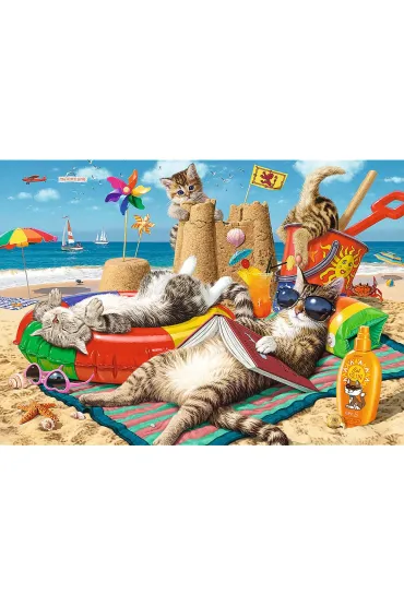 Puzzle Hidden Shapes 1011 el. Kocie wakacje Trefl