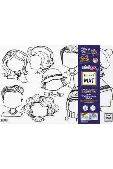 Strigo Funny Mat Transparent - Twarze 48x33.5 cm