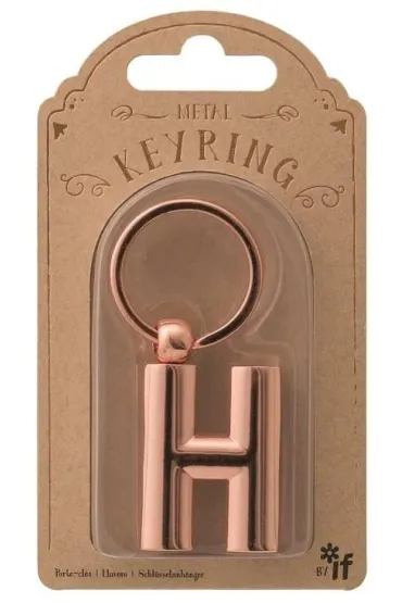 If Metalowy brelok do kluczy litera H Keyring