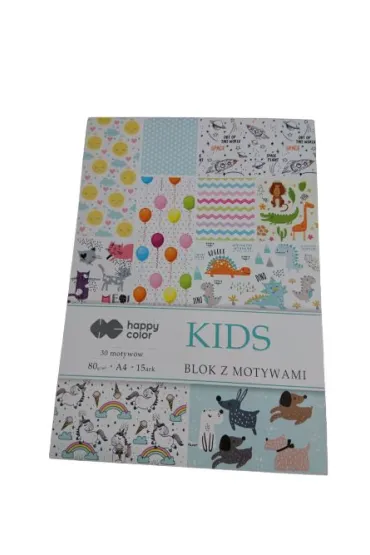 Happy Color Blok z motywami KIDS A4 30 motyw�w 80g 15 kartek