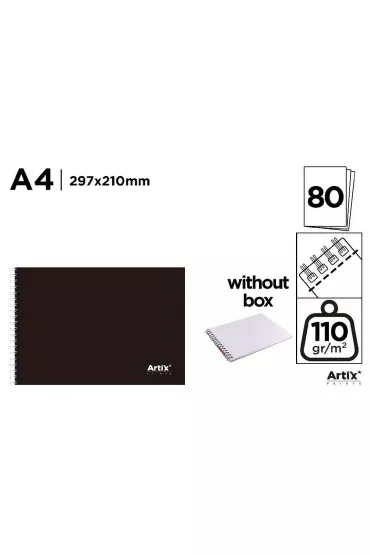 Artix Blok rysunkowy A4/80K 110g