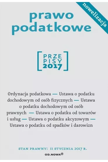 Przepisy 2017 prawo podatkowe