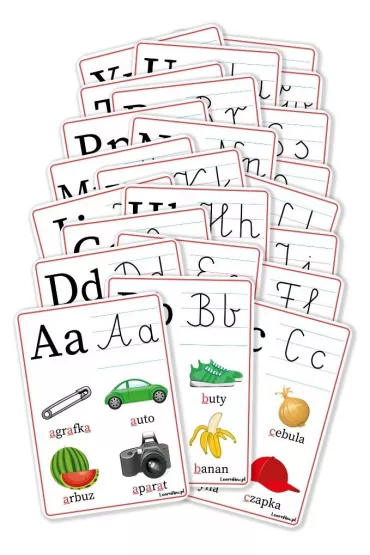 Plansze edukacyjne A4 - Alfabet 23 karty