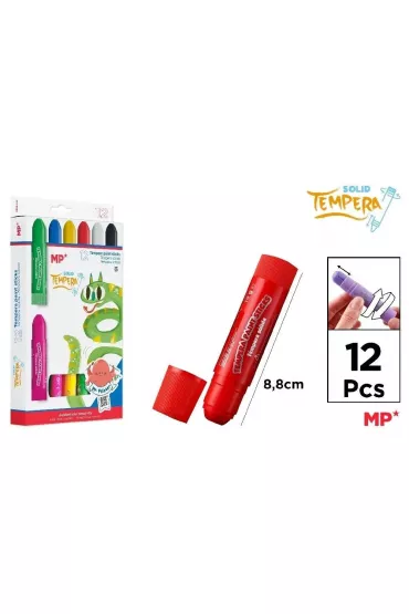 Mp Main Paper Farby tempera w sztyfcie 12 kolor�w