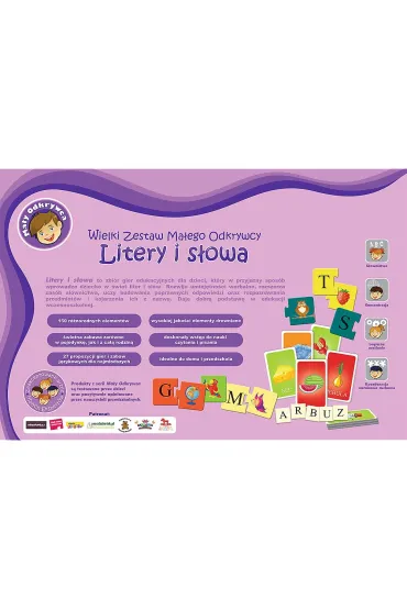 Gra Wielki Zestaw Ma�ego Odkrywcy Litery i S�owa