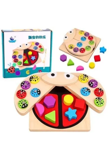 Sorter uk�adanie biedronek drewniane LeanToys