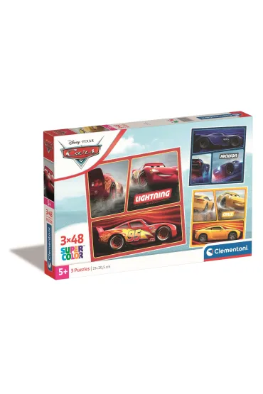 Puzzle 3x48 el. SuperColor. Cars Clementoni