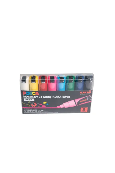 Uni Mitsubishi Pencil Markery PC-8K zestaw 8 szt.