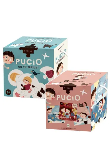 Zestaw puzzli Pucio: Co tu pasuje? + Puzzle 3w1 Nasza Ksi�garnia - Marta Galewska-Kustra