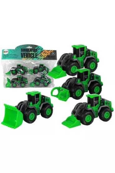 Zestaw pojazd�w farmerskich traktory zielone 4el LeanToys