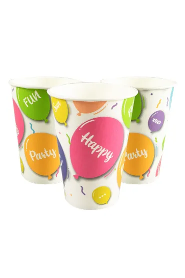 Arpex Kubki papierowe Happy Balloons! 8 szt.