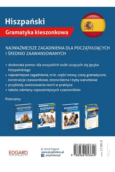 EDGARD. Hiszpa�ski. Gramatyka kieszonkowa - Aleksandra Tesiorowska