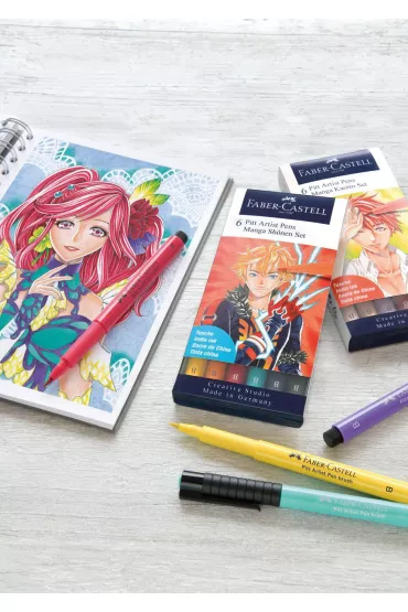 Faber-Castell Pitt artist pen manga etui shojo 6 szt.