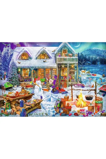 Puzzle 1000 el. XMAS Zimowy czas Trefl