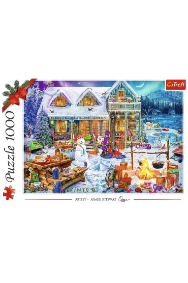 Puzzle 1000 el. XMAS Zimowy czas Trefl