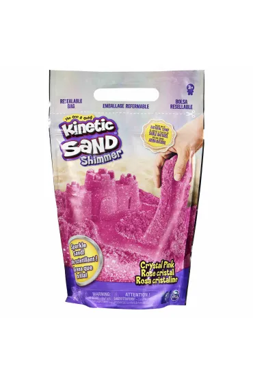 Piasek kinetyczny Kinetic Sand b�yszcz�cy r�owy  900g Spin Master