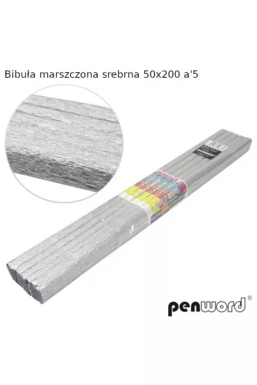 Polsirhurt Bibu�a marszczona srebrna 50x200cm 5 szt.