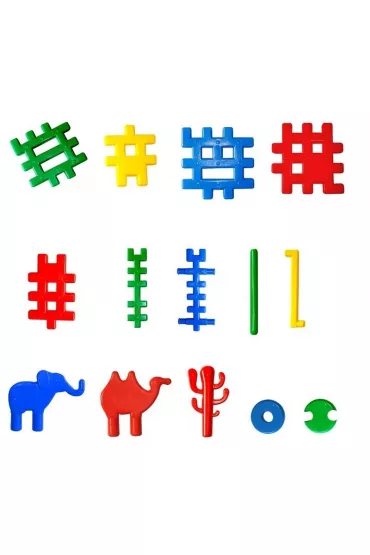 Klocki konstrukcyjne 60 el. mix