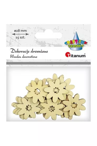 Titanum Drewniane kwiaty 28 mm