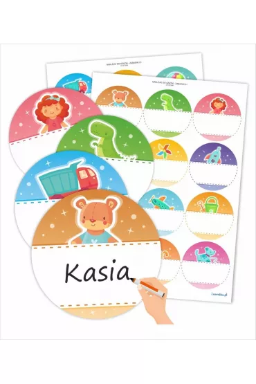LearnHow Naklejki do szatni - zabawki 24 szt.