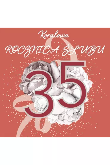 Clear Creations Karnet Swarovski kwadrat CL4409 Rocznica �lubu 35