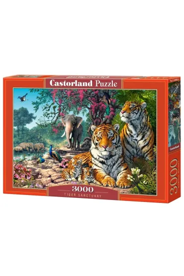 Puzzle 3000 el. Tiger Sanctuary Castorland