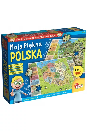 Puzzle 108 el. Ma�y Geniusz. Moja Polska Lisciani