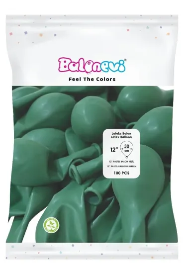 GoParty Balony lateksowe Pastel zielone 30cm 100 szt