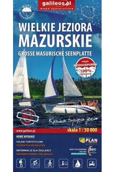 Wielkie Jeziora Mazurskie - mapa syntetyczna