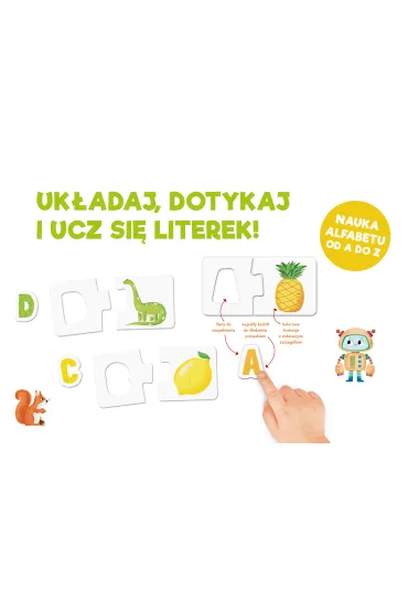 Puzzle sensoryczne. Literki. Kapitan Nauka Edgard