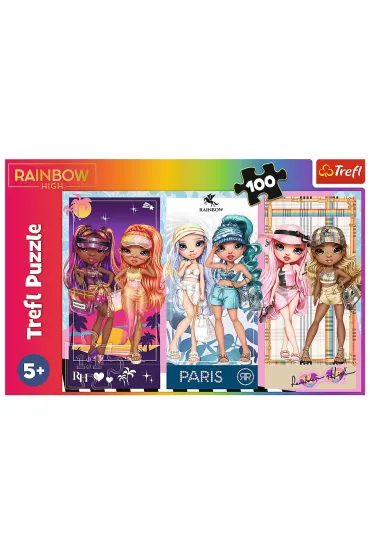 Puzzle 100 el. T�czowe laleczki Trefl