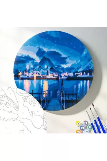 Twoje Hobby Malowanie po numerach okr�g�e - Nocny widok 40cm