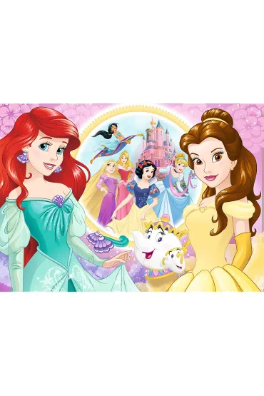Puzzle 100 el. Glitter. Wspomnienia Belli i Arielki. Disney Princess Trefl