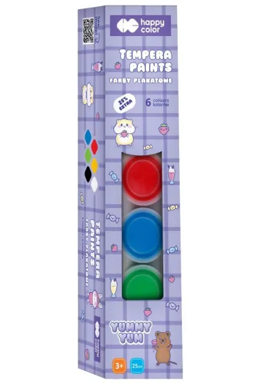 Happy Color Farby plakatowe Yummy Yum - Kapibara, 6 kolor�w 150 ml