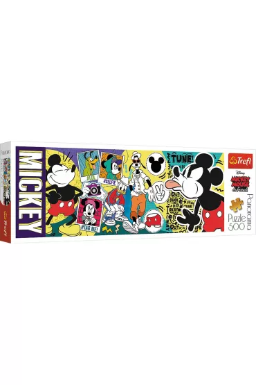 Puzzle panoramiczne 500 el. Legendarna Myszka Miki Trefl