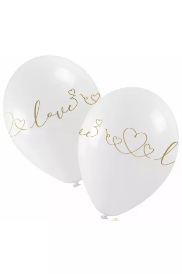 Arpex Balony dekoracyjne z�oty nadruk Love 5 szt.