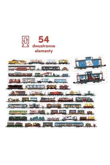 Puzzle dwustronne 54 el. Poci�gi Bright Junior Media