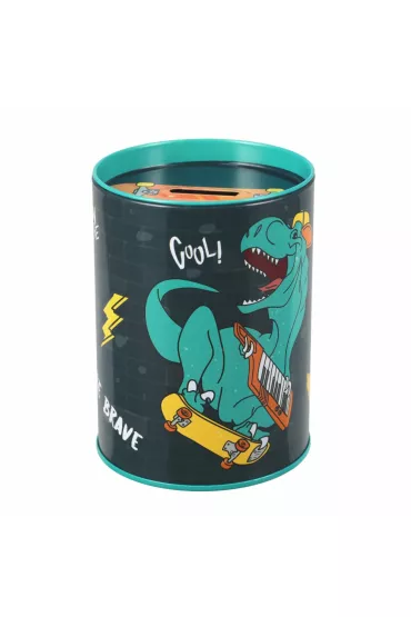 Skarbonka metalowa okr�g�a Skate Dino STARPAK 536633