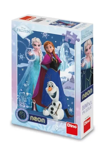 Puzzle 100 el. �wiec�ce w ciemno�ci Kraina Lodu Frozen Dino Toys