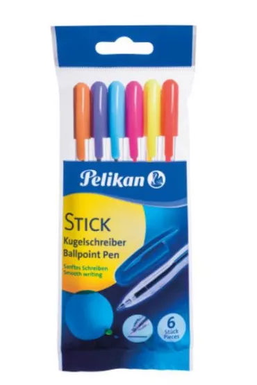 Pelikan D�ugopis Stick K86 6 kolor�w