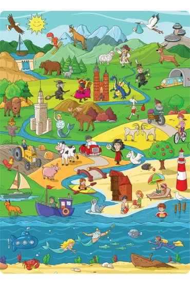 Puzzle 70 el. Polska. Od Ba�tyku do Tatr Jako