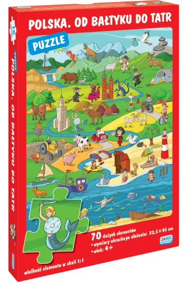 Puzzle 70 el. Polska. Od Ba�tyku do Tatr Jako