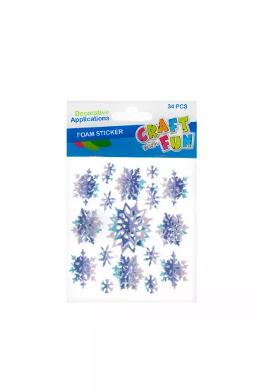 Craft with Fun Ozdoba samoprzylepna gwiazdki 34 szt.