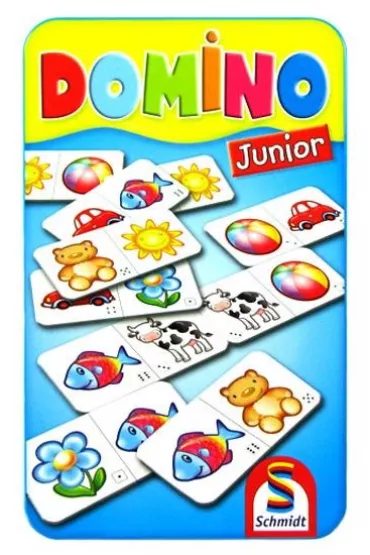 Gra Domino Junior w metalowej puszce Schmidt Spiele-Gry
