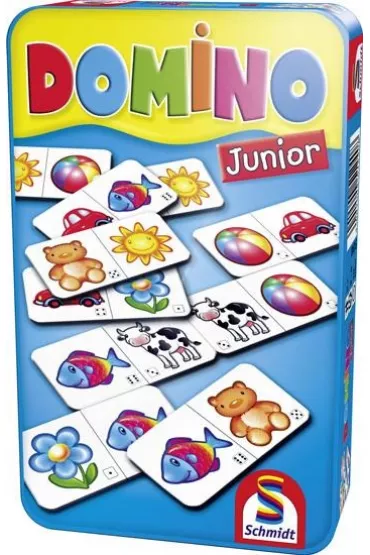 Gra Domino Junior w metalowej puszce Schmidt Spiele-Gry