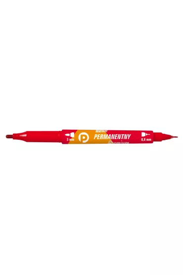Tetis Marker permanentny premium 2 ko�c�wki KM 501-C2 czerwony 3 mm