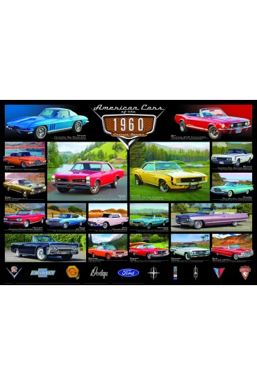 Puzzle 1000 el. Ameryka�skie samochody z lat 60 Eurographics